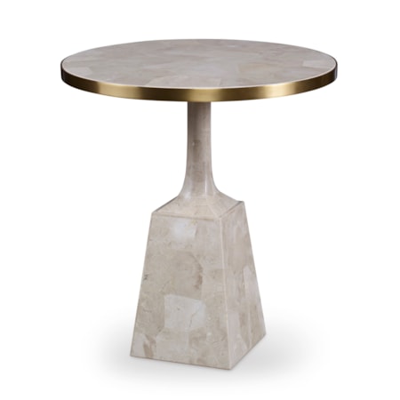 Stone Pedestal Occasional Table