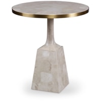 Stone Pedestal Occasional Table