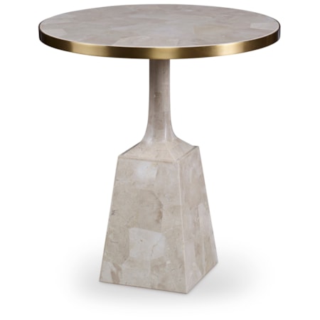 Stone Pedestal Occasional Table