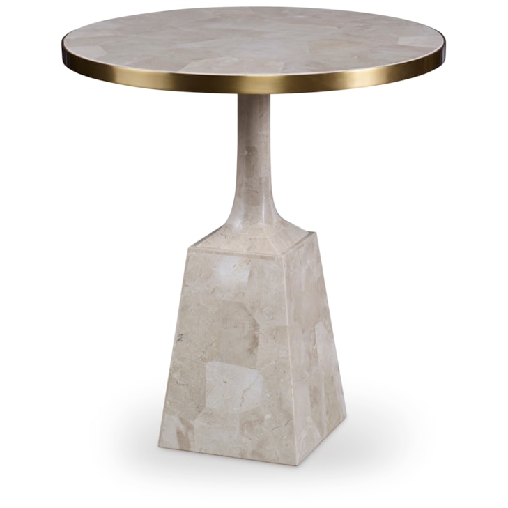 Maitland-Smith End/Side Tables Stone Pedestal Occasional Table