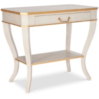 Traditional Occasional Table with Gold Leaf Details