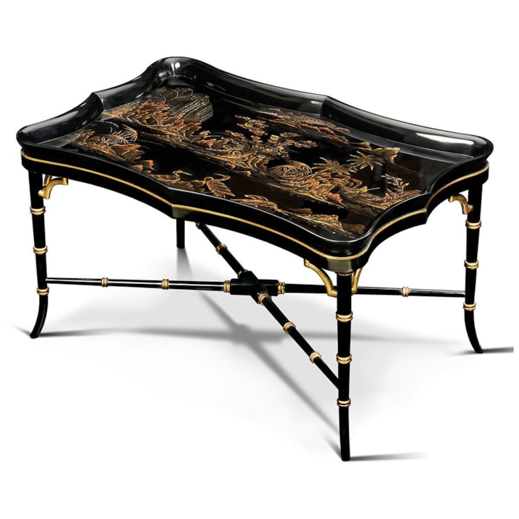 Maitland-Smith End/Side Tables Chinoiserie Cocktail Table
