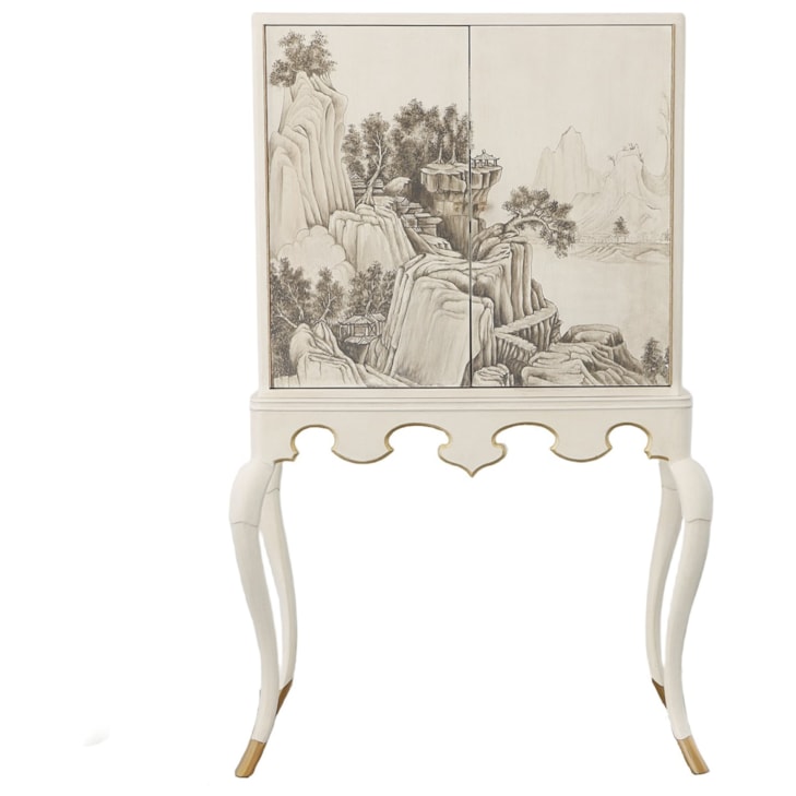Maitland-Smith Consoles & Credenzas Lacca Veneziana Bar Cabinet