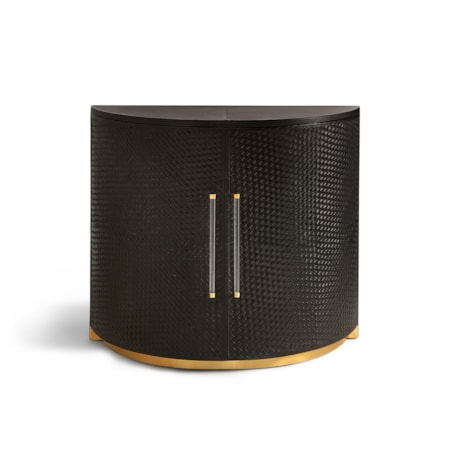 Woven Leather Demilune