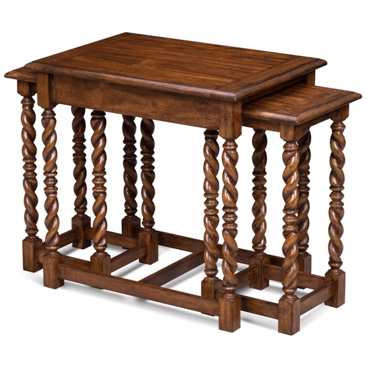 Maitland-Smith End/Side Tables Serpentine Nesting Tables