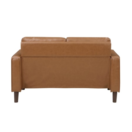 Faux Leather Loveseat