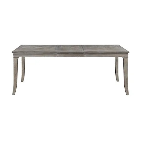 Traditional Rectangular Dining Table with Extension Leaf
