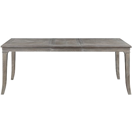 Traditional Rectangular Dining Table with Extension Leaf