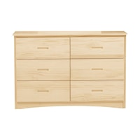 Casual 6-Drawer Dresser