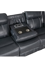 Homelegance Littleton Contemporary Manual Reclining Loveseat with Center Console