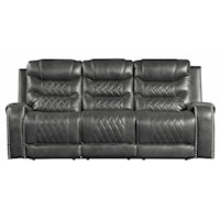Double Reclining Sofa with Drop-Down Table
