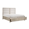 Homelegance Furniture McKewen Queen Platform Bed with Footboard Storage