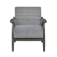 Casual Accent Chair with Velvet Upholstery