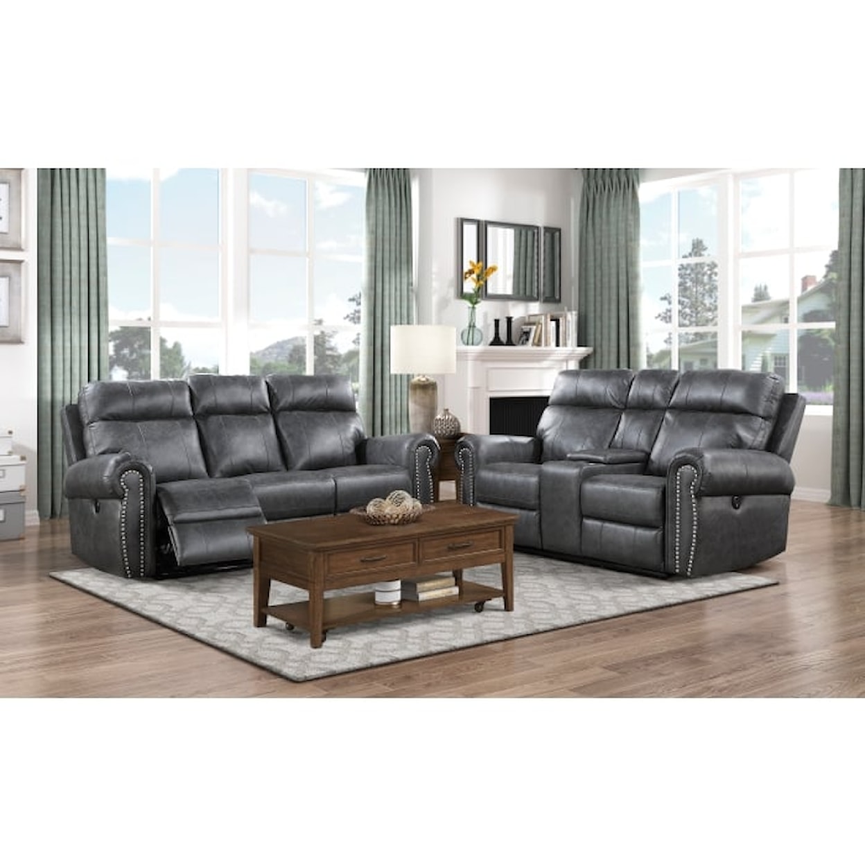 Homelegance Furniture Granville 2-Piece Power Reclining Living Room Set
