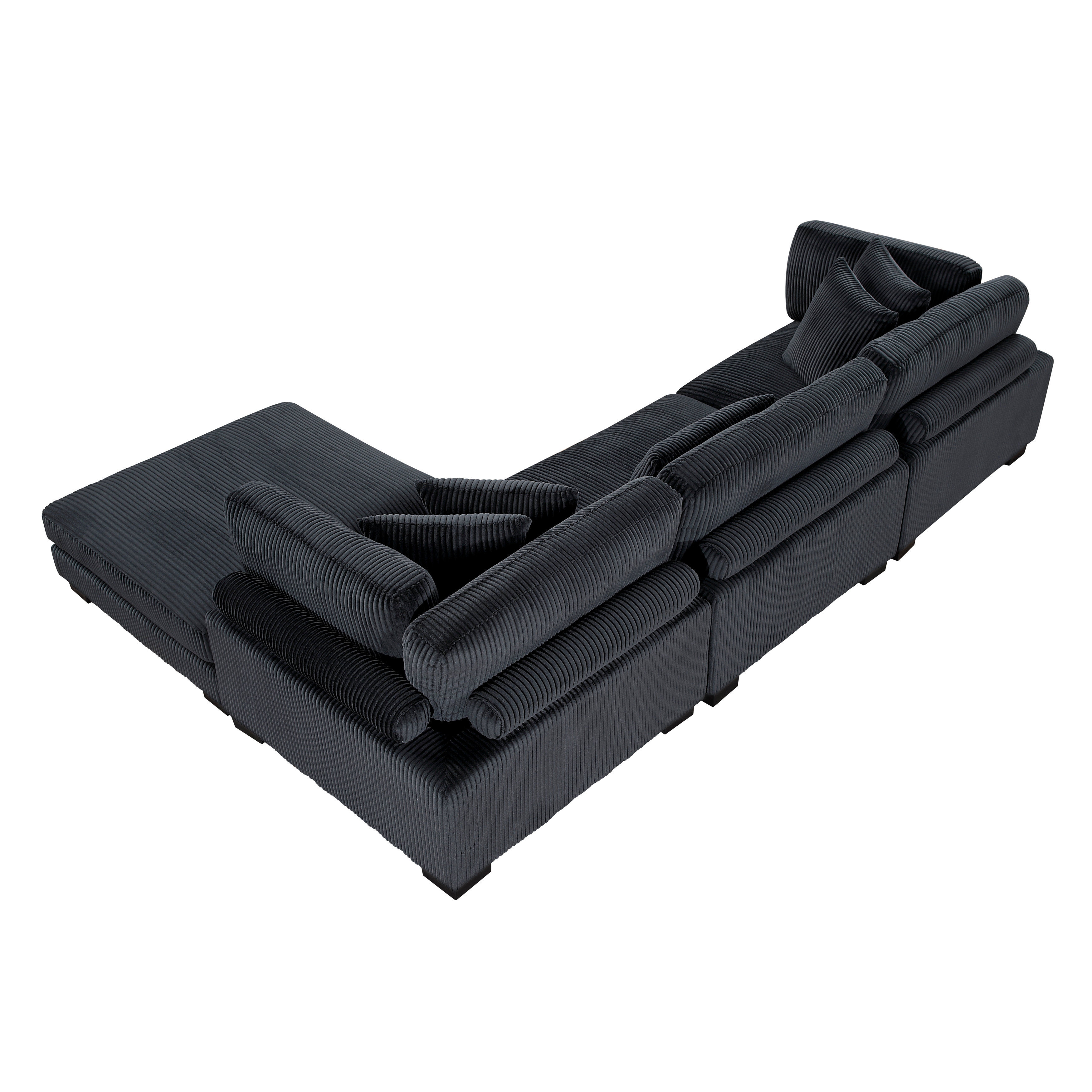 Homelegance Traverse 4-Piece Sectional Sofa with Ottoman