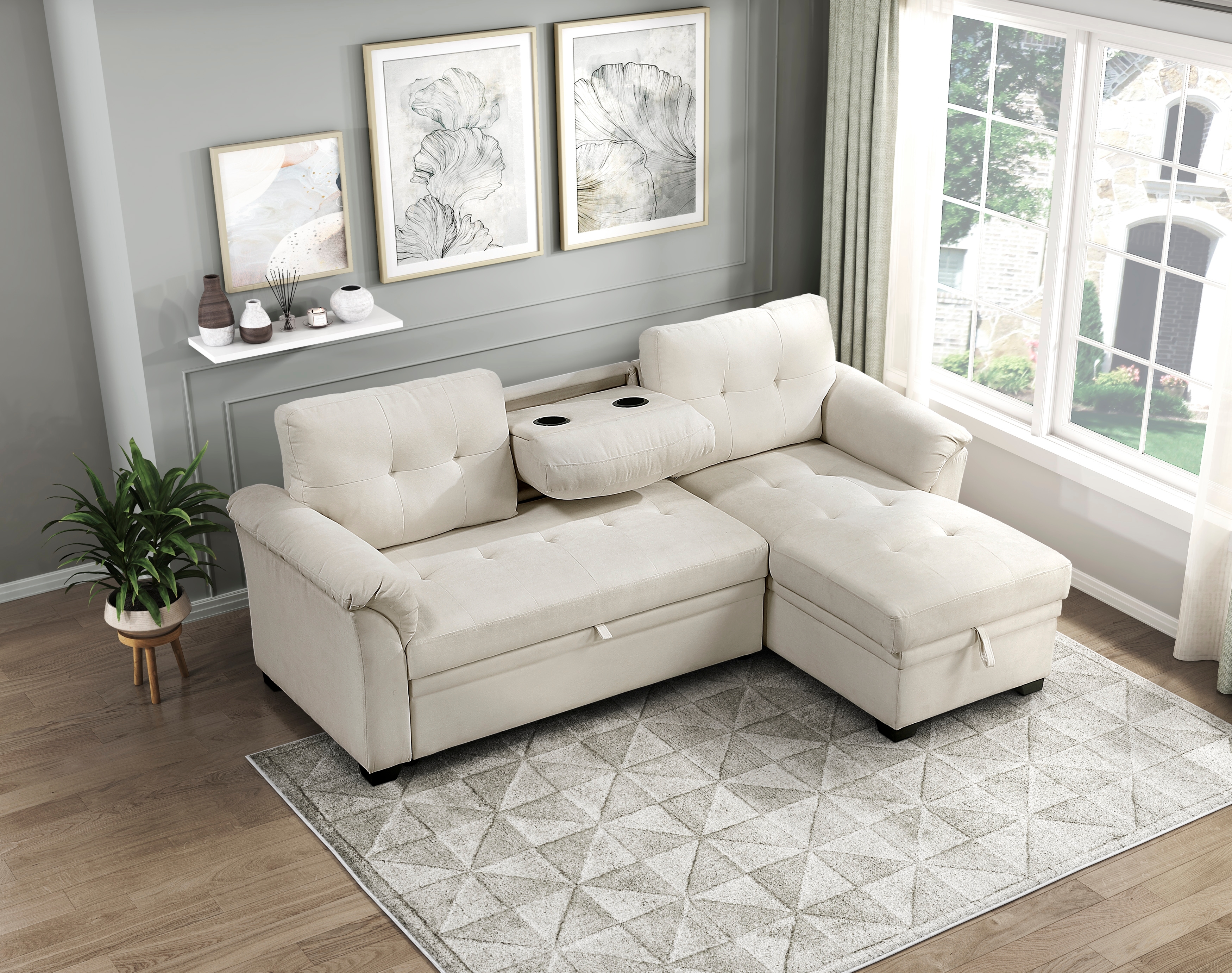 Homelegance Elara 2-Piece Reversible Sectional Sofa