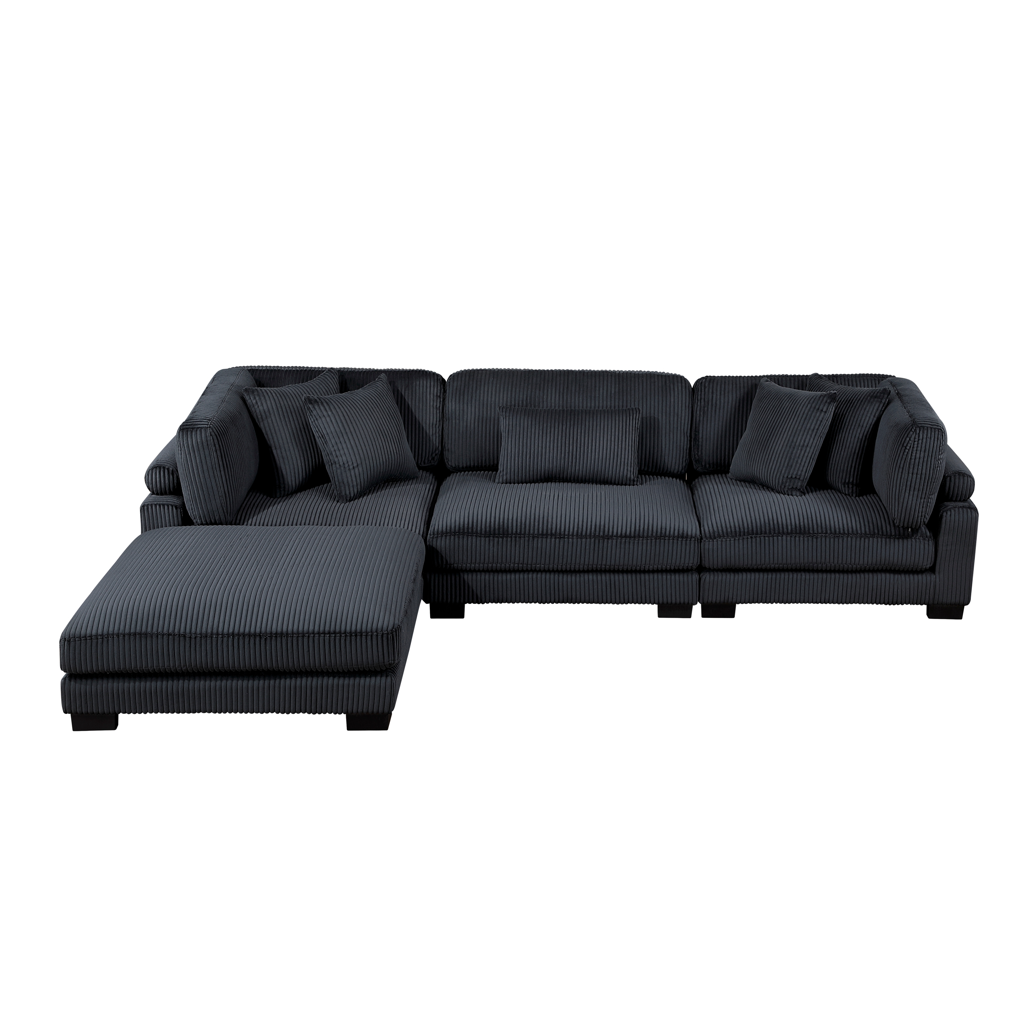 Homelegance Traverse 4-Piece Sectional Sofa with Ottoman