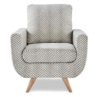Mid-Century Modern Accent Chair with Stitch Tufting