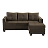 Homelegance Furniture Homelegance 2-Piece Reversible Sofa Chaise with Ottoman