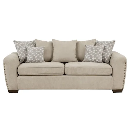 Transitional Sofa with Nailheads