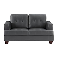 Contemporary Loveseat with Contour Stitch Tufting