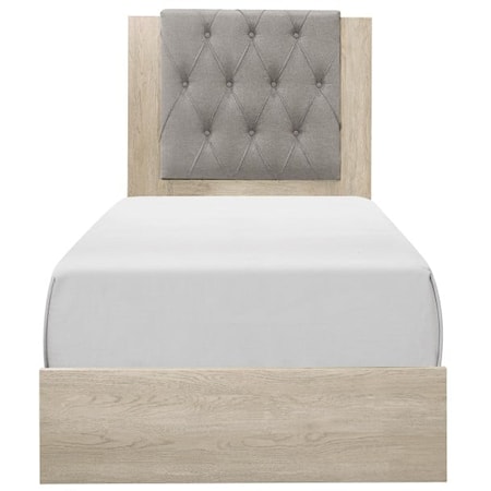 Upholstered Twin Panel Bed