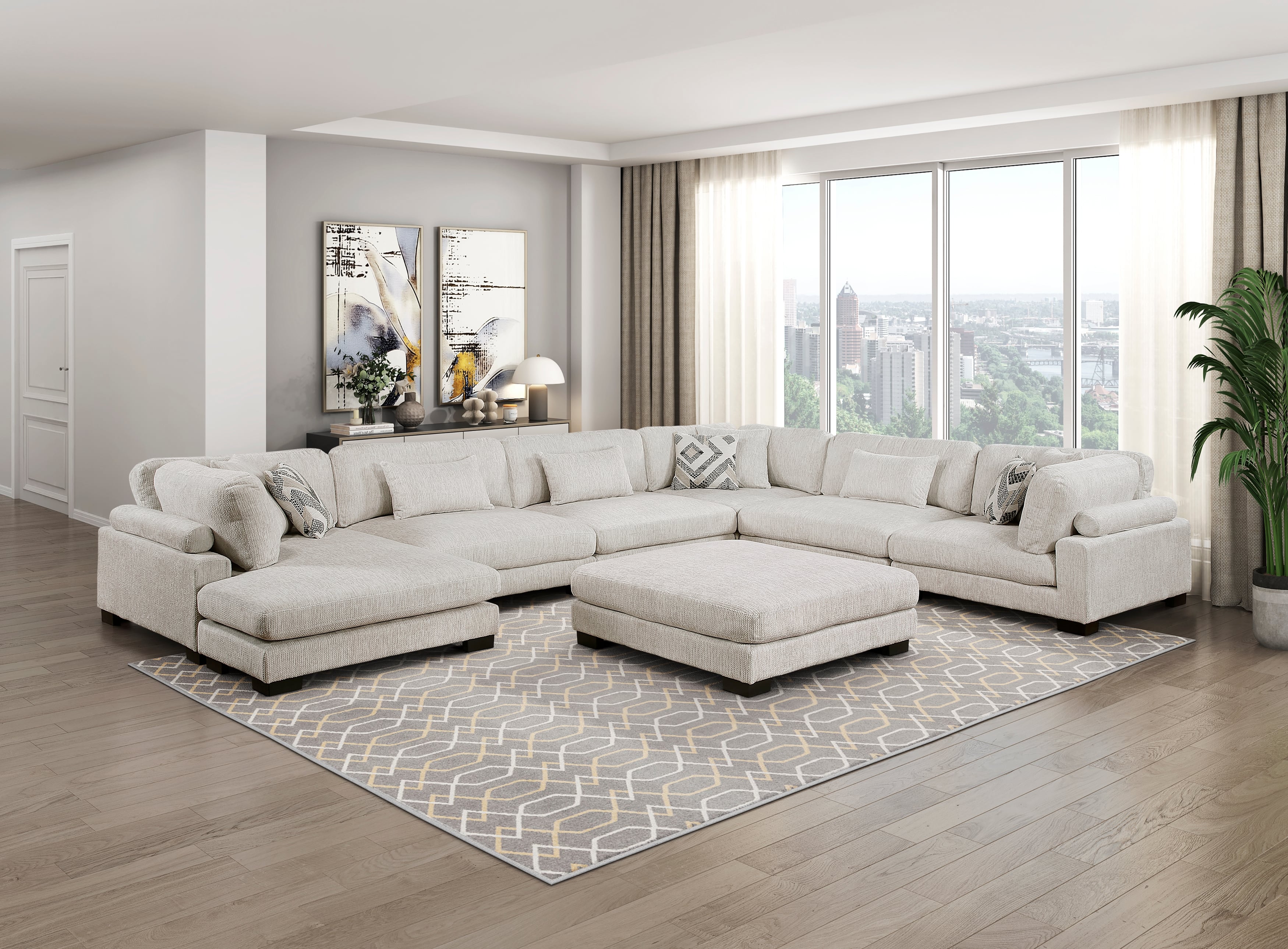 7-Piece Modular Sectional Sofa