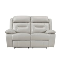 Casual Loveseat Recliner with Pillow Arms