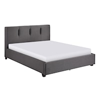 Contemporary Upholstered California King Platform Bed