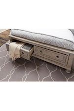 Homelegance Furniture Bethel Traditional California King Platform Bed with Footboard Storage