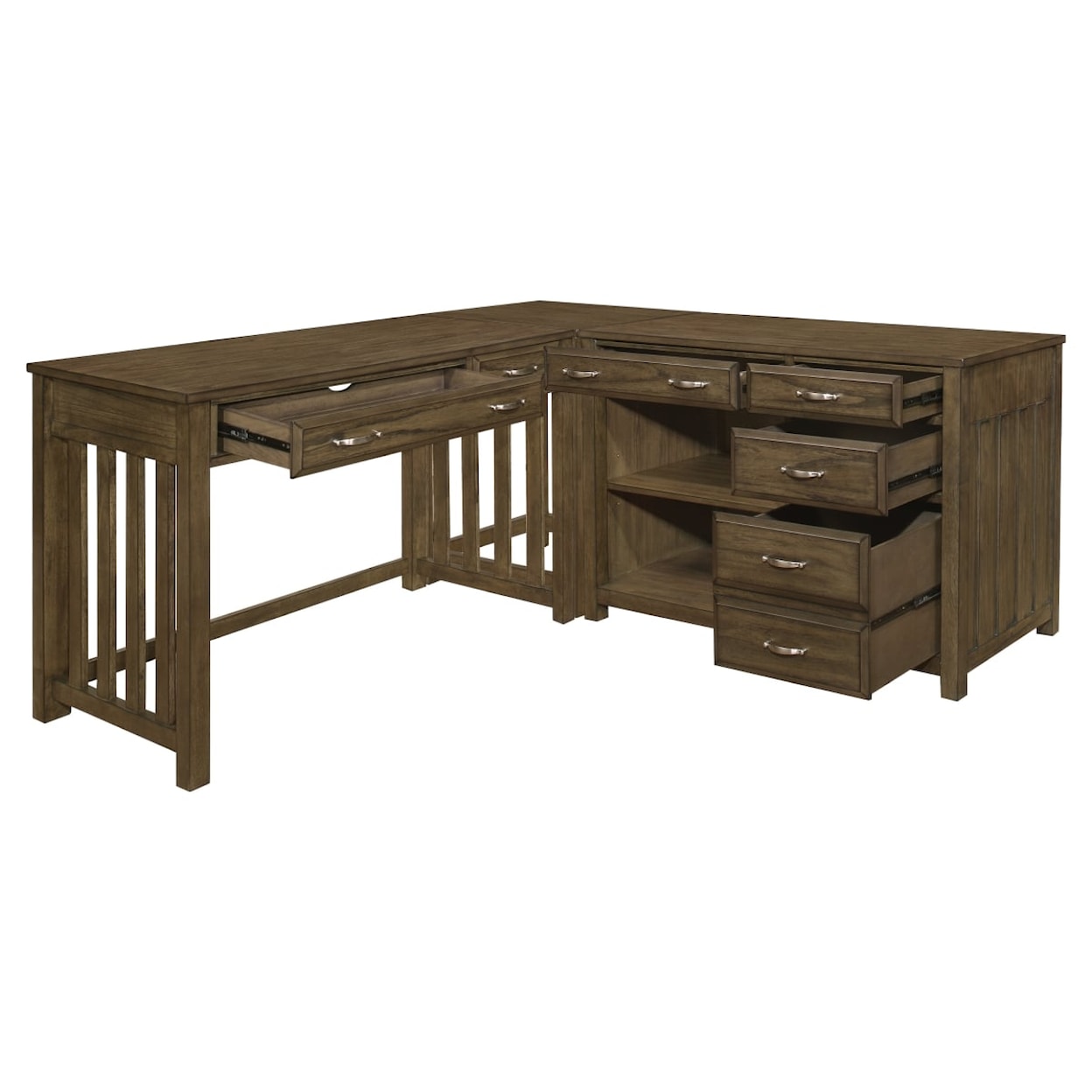 Homelegance Furniture Homelegance 3pc Corner Desk (Desk+Corner+Credenza)