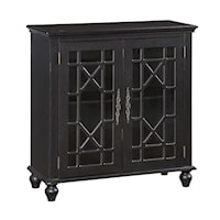 Transitional Accent Chest with Glass Doors