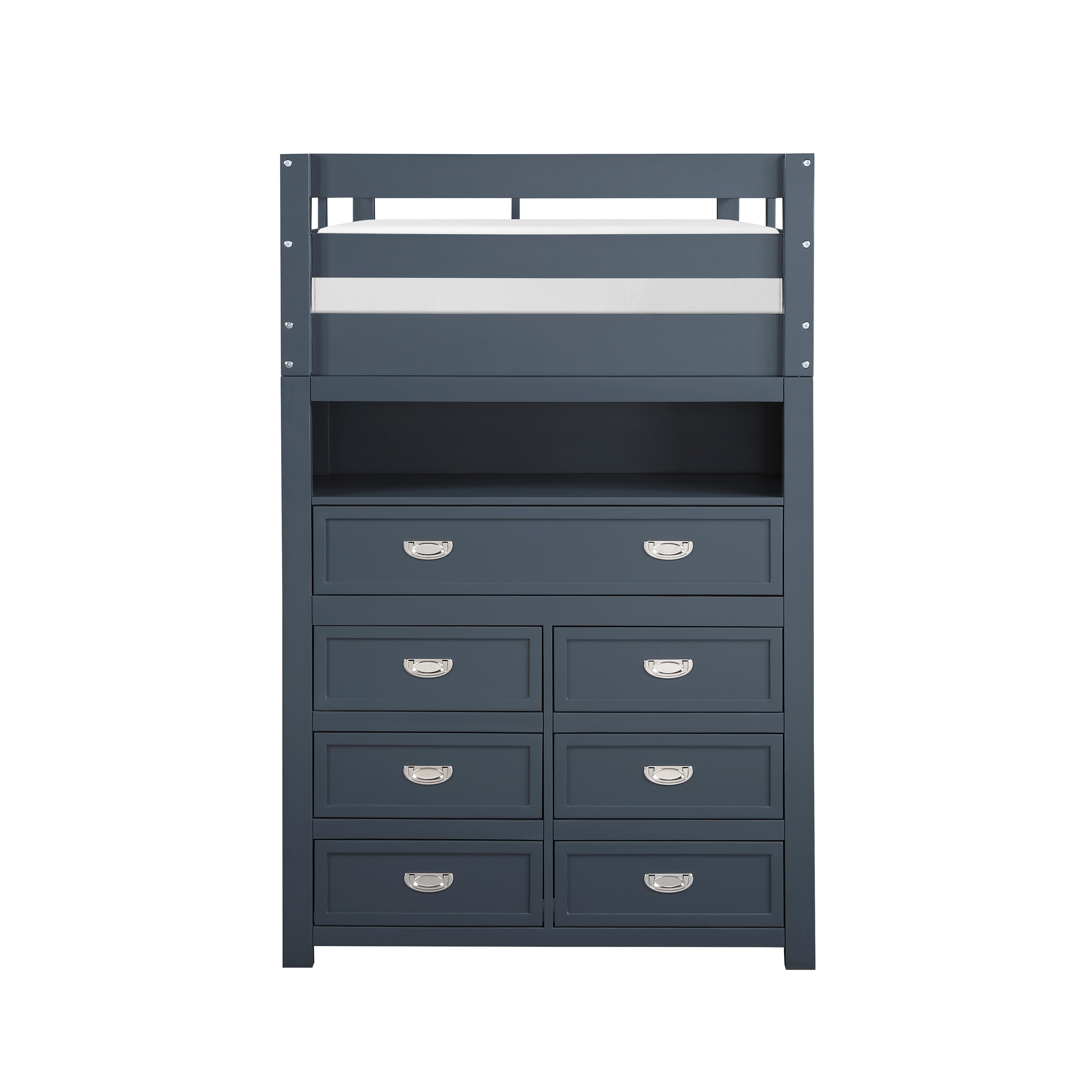 Homelegance Sloane Twin/Full Loft Bunk Bed with Hidden Desk