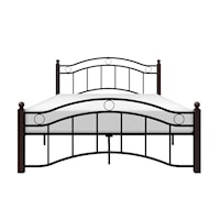 Transitional Full Metal Platform Bed