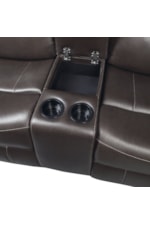 Homelegance Yerba Transitional Double Lay Flat Reclining Love Seat with Center Console