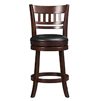 Transitional Counter Height Stool with Swiveling Seat