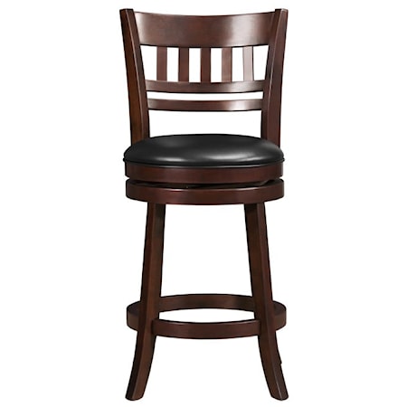 Transitional Counter Height Stool with Swiveling Seat