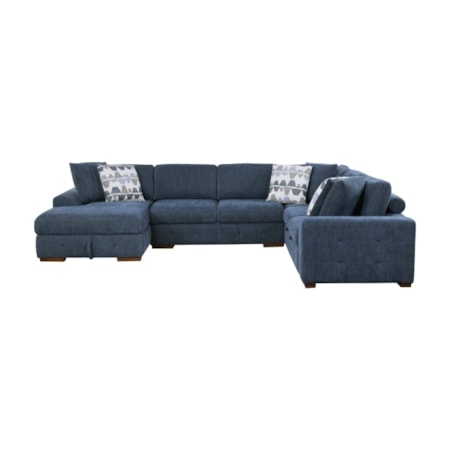 4-Piece Sectional Sofa with Ottoman