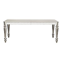 Glam Rectangular Dining Table with 18" Extension Leaf