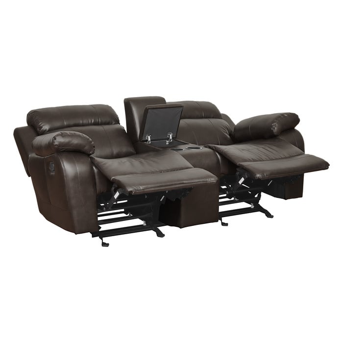 Homelegance Marille Reclining Console Loveseat