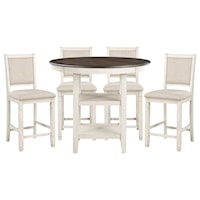 Transitional 5-Piece Dining Set