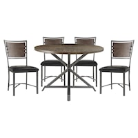 Industrial Five-Piece Dining Set