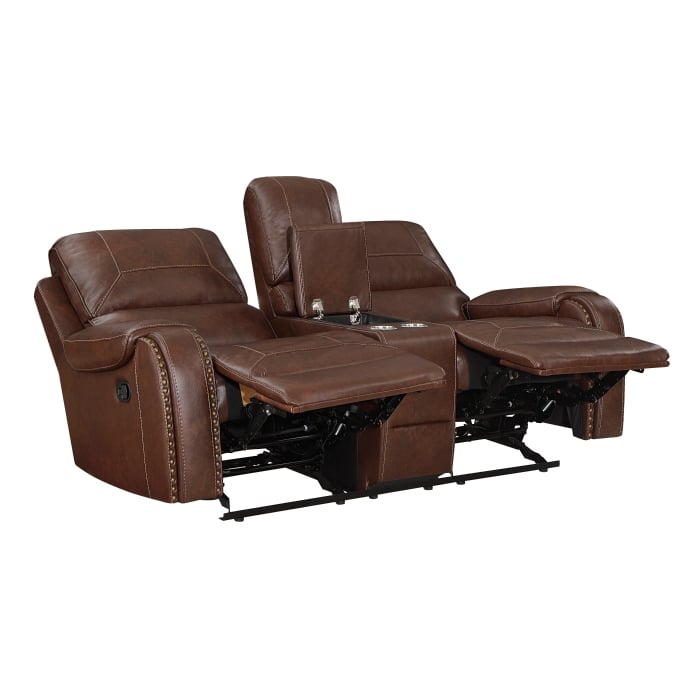 Homelegance Newnan Double Glider Reclining Loveseat