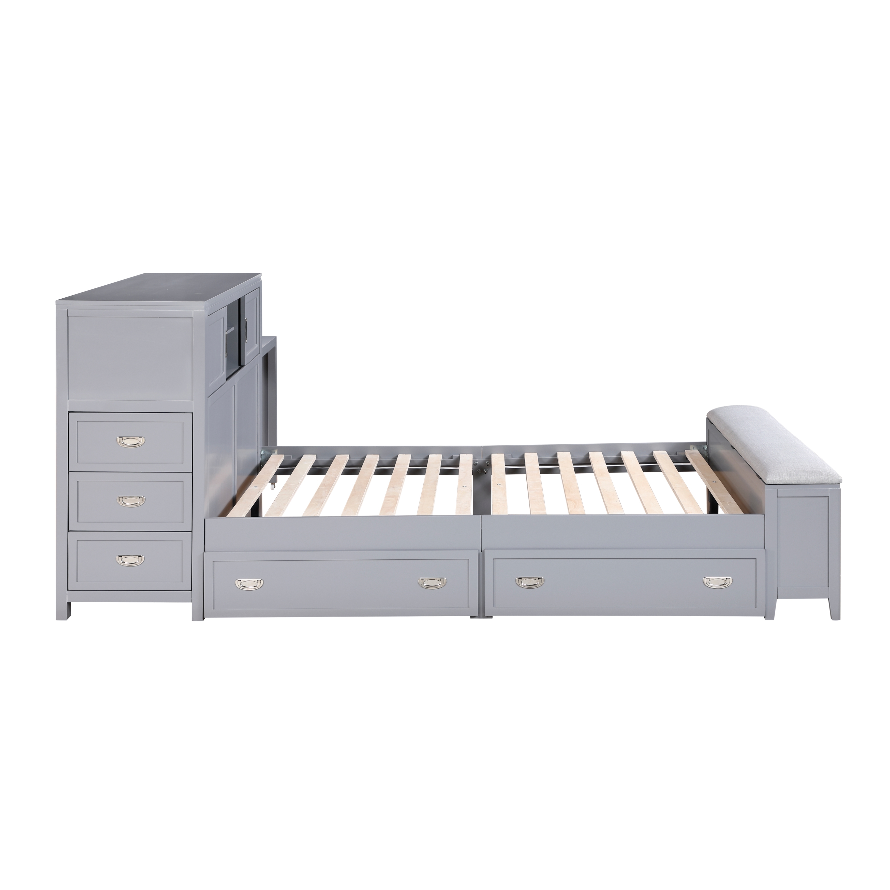 Homelegance Sloane Twin Bookcase Bed with Hidden Desk