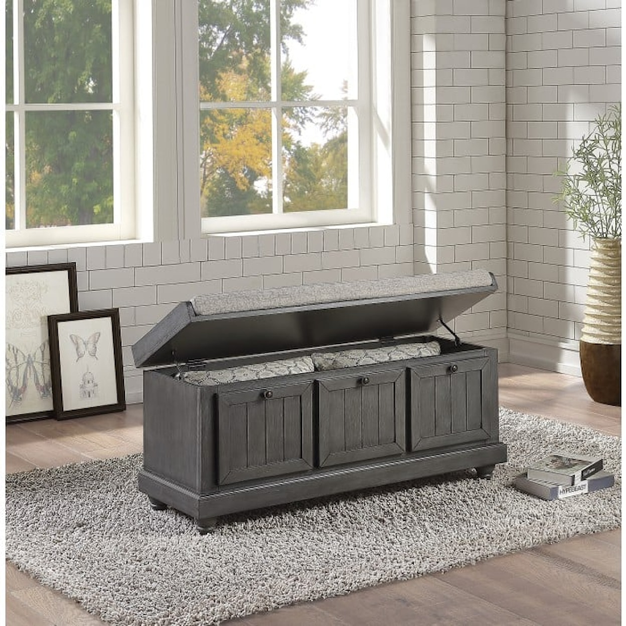 Homelegance Furniture Woodwell Lift Top Storage Bench