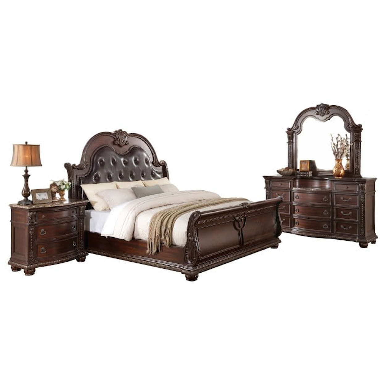 Homelegance Furniture Cavalier California King Sleigh Bed