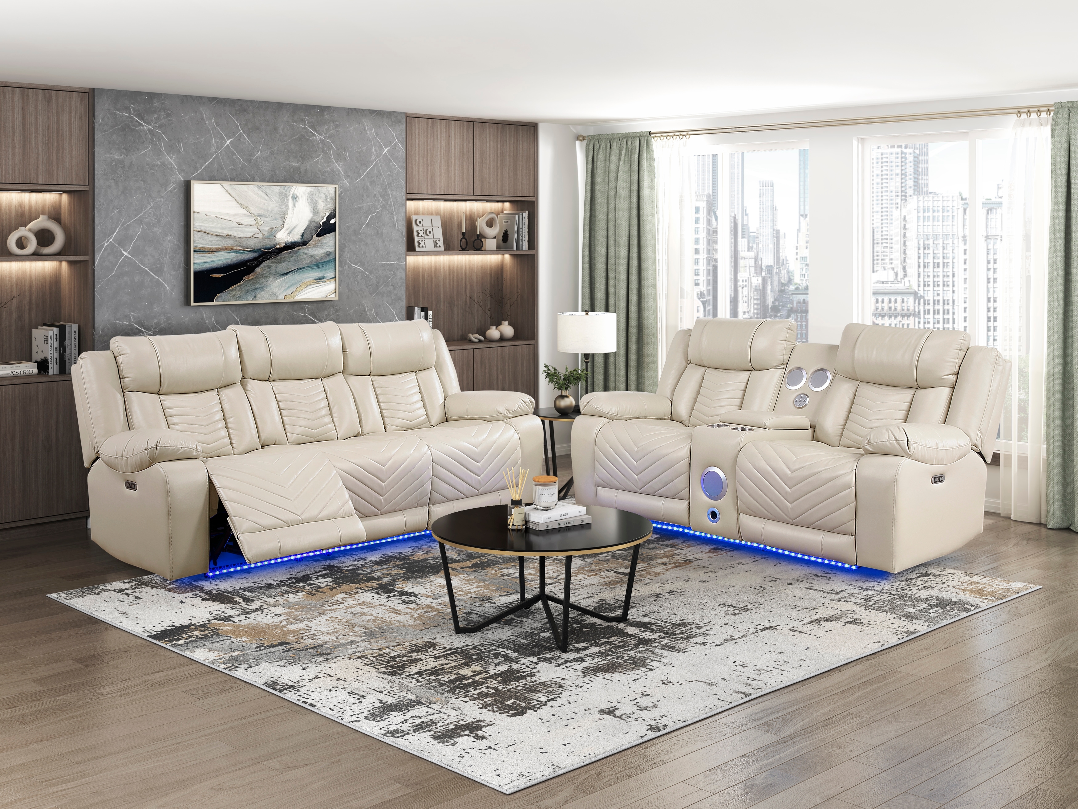 Homelegance Huron Power Double Reclining Loveseat