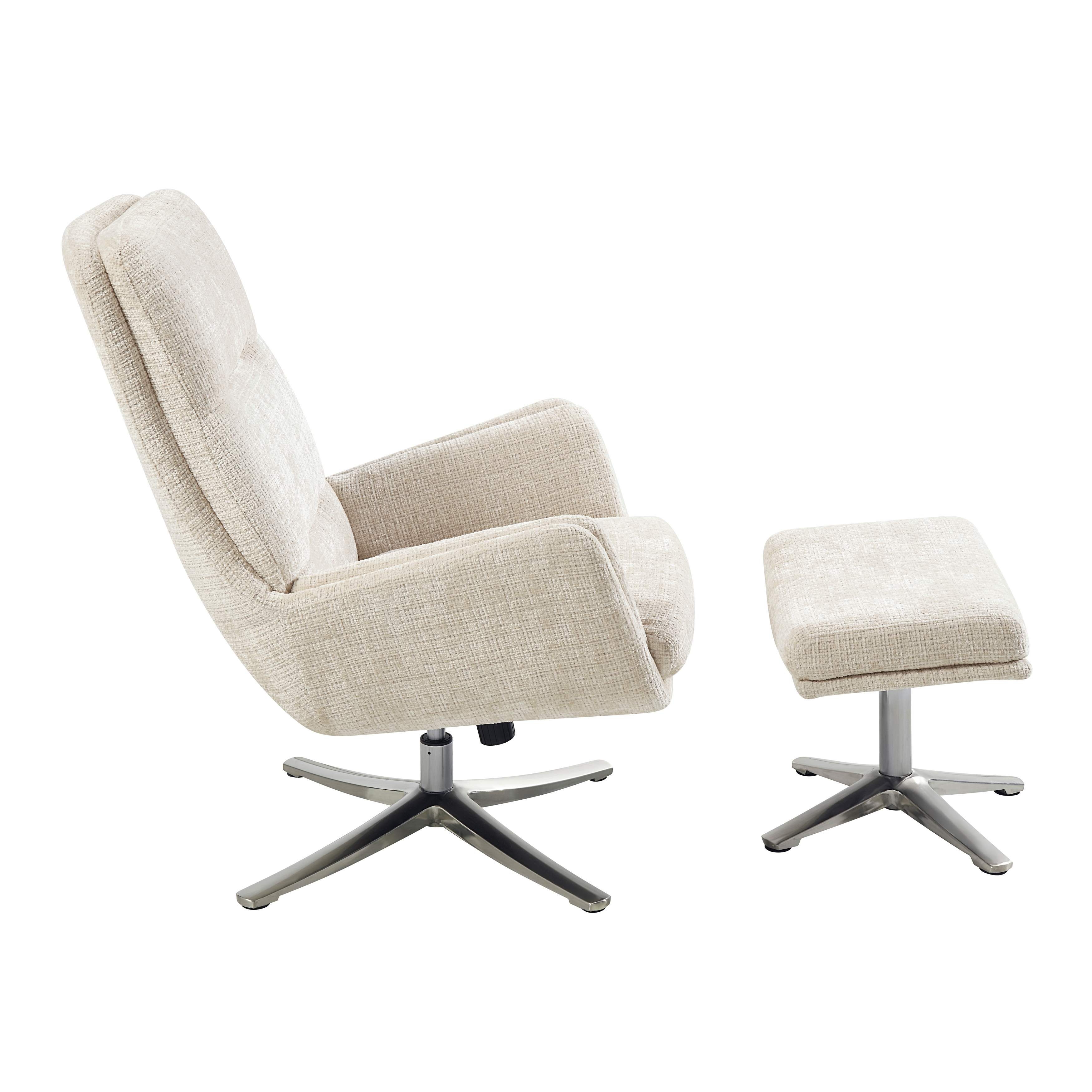 Swivel Chair with Ottoman