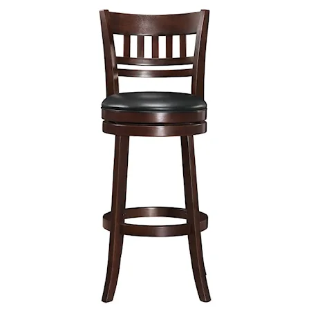 Transitional Barstool with Swiveling Seat