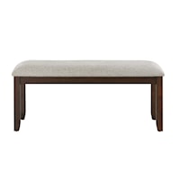 Transitional Dining Bench with Upholstered Seat